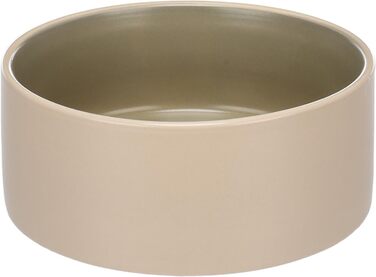 Миска для собак з кераміки, велика, 1.2л, з неслизьким дном, бежево-зелена, Flamingo Anca, 800 мл
