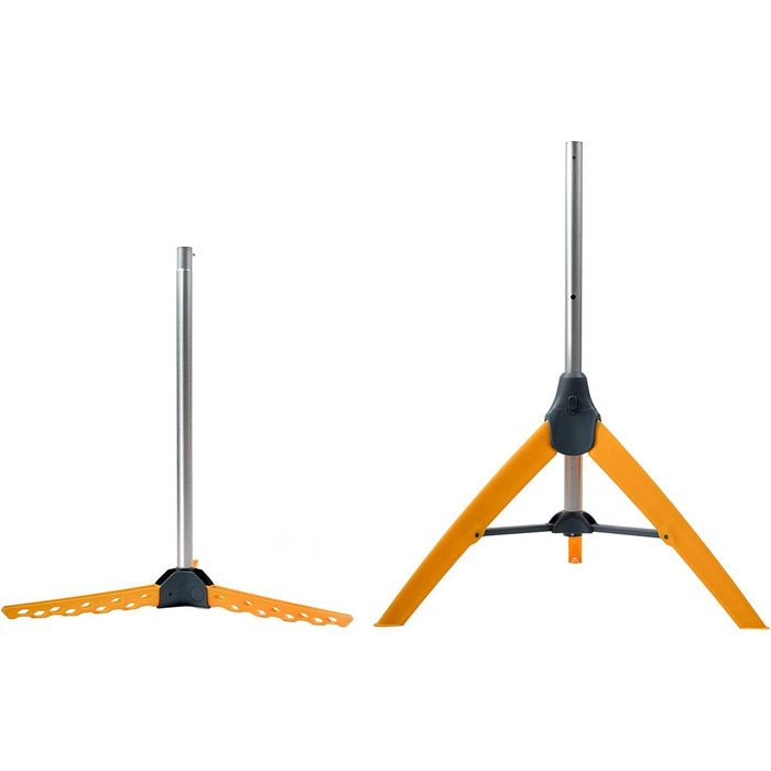 Tatkraft Art Moon Palm - Clothes Drying Rack, Stable, Folding, Ironing Clothes Rack, Capacity 30 kg or 42 Clothes Hangers, Stainless Steel, Compact Foldable, Orange