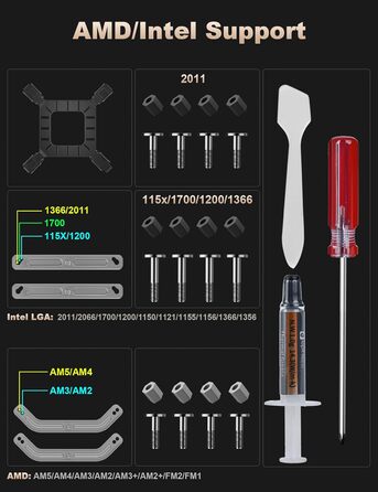upHere H85KC6: Низькопрофільний кулер для CPU з ARGB підсвічуванням (180W TDP)