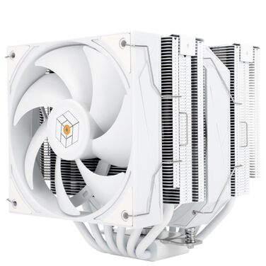 Кулер для процесора Thermalright Royal Pretor 130 Ultra White, двовежевий повітряний охолоджувач з 7 тепловими трубками для AM4/AM5, Intel LGA1851/1700/115x/2011, білий