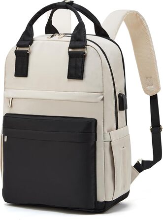 Чорно-білий рюкзак YTL Rolltop з відділенням для ноутбука 17 дюймів, водонепроникний, для подорожей, школи, університету, велосипеду