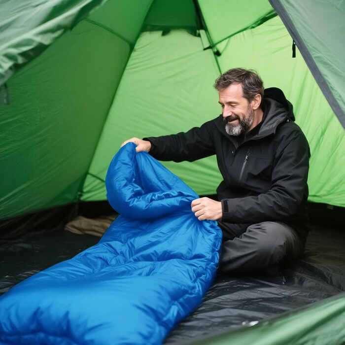 Спальний мішок Clostnature для кемпінгу та подорожей: легкий, компактний, 3 сезони (синій, 0.9 кг)