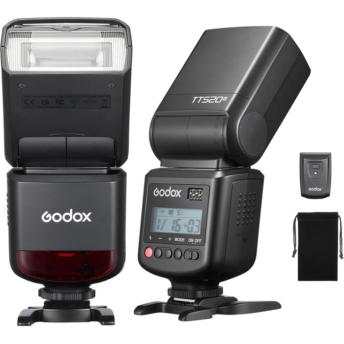 Спалах Godox TT520III для камери: потужність GN 33, RT-16 радіосинхронізатор, оптичний S1/S2, PC-порт для Canon/Sony/Fujifilm/Nikon/Panasonic/Olympus