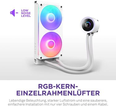 NZXT Kraken: Система водяного охолодження CPU з LCD-дисплеєм – 280 мм, Чорний