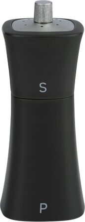 Набір для солі та перцю Grunwerg 2-в-1, пластик, білий (матовий чорний)