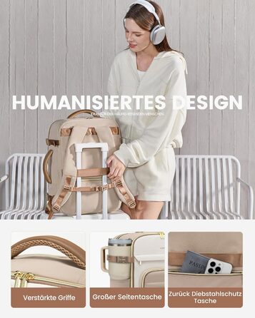 LOVEVOOK Рюкзак ручної поклажі, 40L, для ноутбука 17