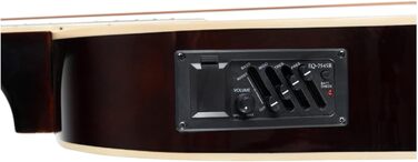 Rocktile WSD-8CE-NT: Акустична гітара Western Slim Line з підсилювачем, комплект - Dreadnought, сумка, ремінь, кабель, струни, медіатори - Natural