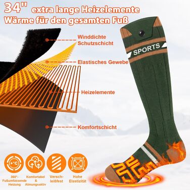 Гріючі шкарпетки з підігрівом, 8000 mAh, USB, з керуванням через додаток, для жінок та чоловіків, теплі зимові шкарпетки, різні кольори