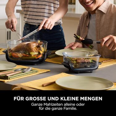Ninja Foodi FlexDrawer AF500EUSD Фритюрниця з двома зонами 10.4л, фіолетова - аерофритюрниця без олії, з антипригарним покриттям