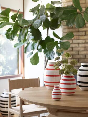 Ваза Kähler Omaggio, оригінальний дизайн, ручне розпису, блакитна, H20 см