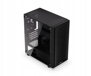 Корпус для комп'ютера Krux Scor, бічна панель зі скла, 1 вентилятор, mATX, чорний