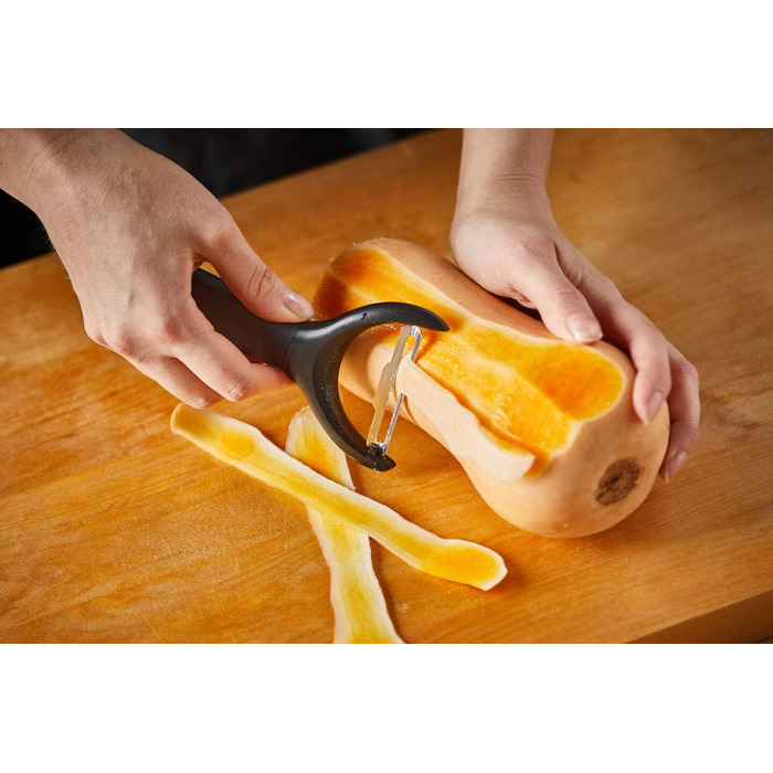 Овочечистка Fiskars Functional Form Y-подібна, 15 см, сталь/пластик, чорна (1016122)