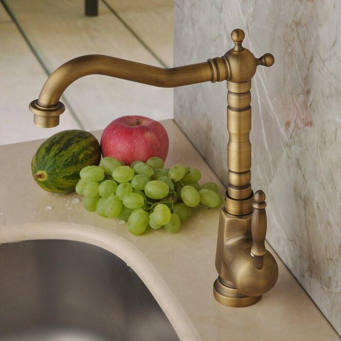 Кухонний змішувач з одним важелем Einlochmontage з нержавіючої сталі з поворотним виливом, керамічний картридж