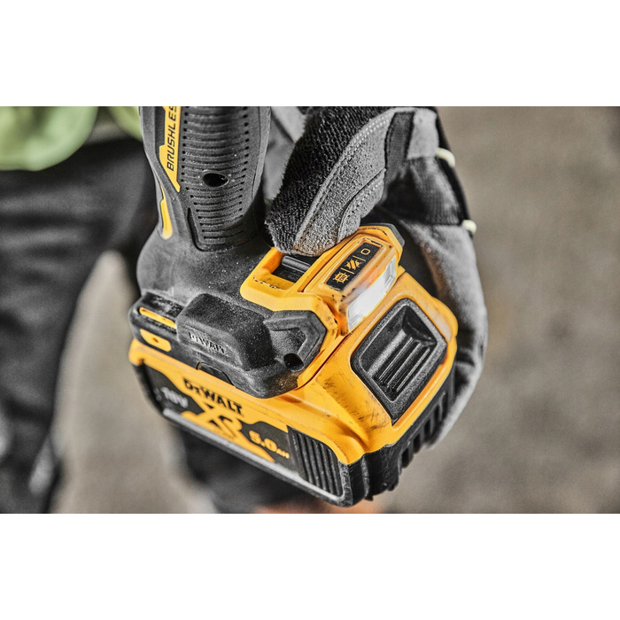 Дриль-викрутач DeWALT DCD800E1T 18V XR PowerStack, 90Нм, комплект з АКБ 1,7Аг