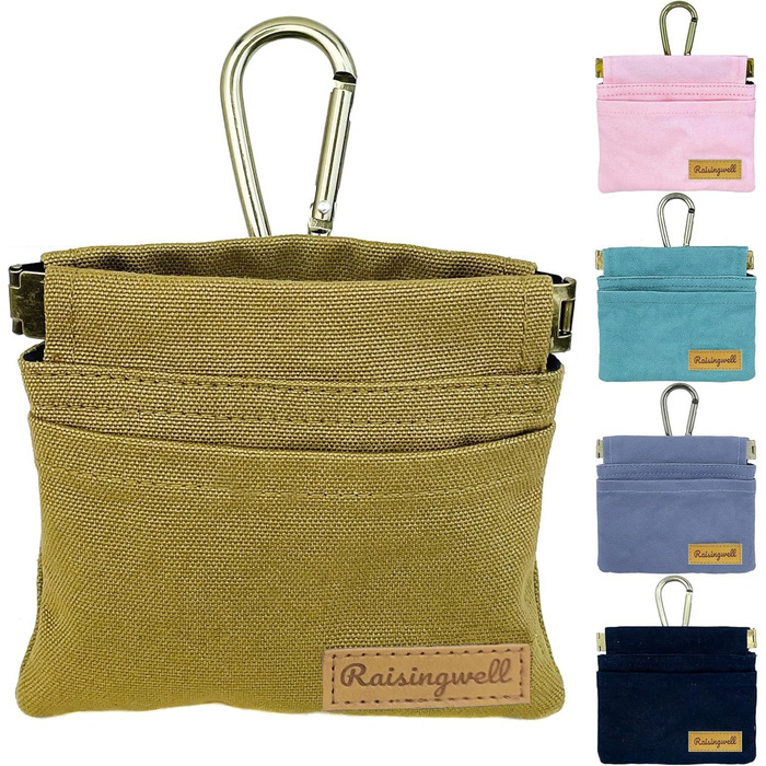 Сумка для корму для собак LeckerLibeutel: міцна бавовна, карабін, самозакривна блискавка, для прогулянок та подорожей (колір: коричневий)