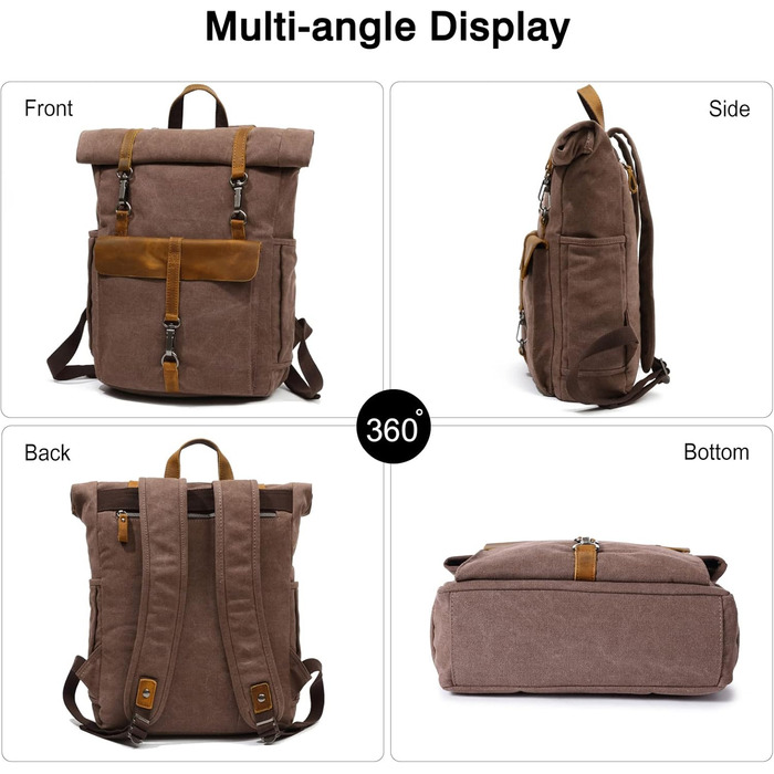 Рюкзак FANDARE Rolltop з водонепроникною тканиною, 15.6