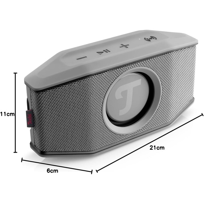 Портативна Bluetooth-колонка Teufel ROCKSTER GO 2 для вулиці, сіро-чорна