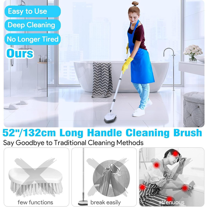 Bathroom Cleaning Brush with 52