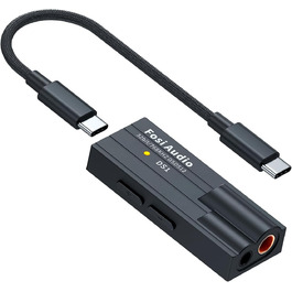Портативний ЦАП/підсилювач навушників Fosi Audio DS1 з ES9038Q2M, підтримка PCM 32-bit/768kHz та DSD512, 3,5mm та 4,4mm виходи для Hi-Fi аудіо, USB ЦАП підсилювач для навушників