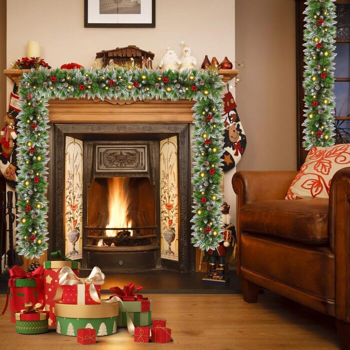 Гірлянда святкова новорічна LED, 2.7м, з 30 світлодіодами, на батарейках, для декорування дому