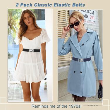 Еластичний ремінь LeaCoolKey для жінок та чоловіків. Вузький, еластичний, скінні ремінь для сукні, джинсів. Кольори: чорний, коричневий, білий, блакитний. Довжина: 80 см, розмір: 76-90 см