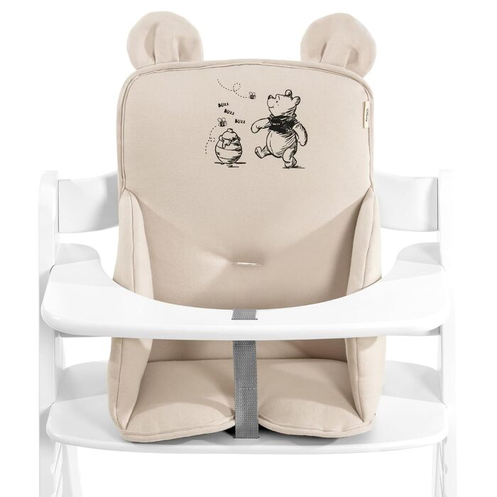 Подушка-вкладиш Hauck Alpha Cosy Disney Winnie the Pooh беж для дерев'яного стільчика Alpha+, Beta+, Arketa, з високою спинкою, для дітей 6-36 міс.