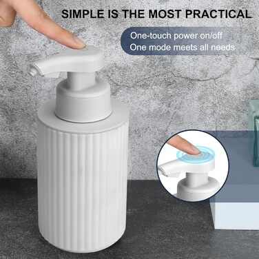 Phneems Automatic Soap Dispenser - Electric Automatic Soap Dispenser with Sensor - No Touch Sensor - Automatic Soap Dispenser for Bathroom, Kitchen, Office - USB - White