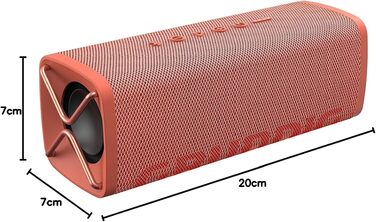 Grundig GBT Club Coral: Bluetooth колонка 20 Вт, червона, водонепроникна, з Power Bank, до 20 годин роботи