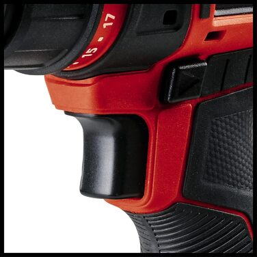 Акумуляторний дриль-шуруповерт Einhell TE-CD 18/45 3X-Li+ 22 Power X-Change (18 В, 45 Нм, кутовий та ексцентриковий насадки, 22-ти шт. набір біт, 2x2,0 Ah акумулятори, зарядний пристрій + E-Box)