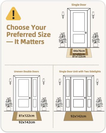 Килимок вхідний COLOR&GEOMETRY 44 x 76 см, протибрудовий килим для дому, нековзкий килимок біля дверей, колір хакі