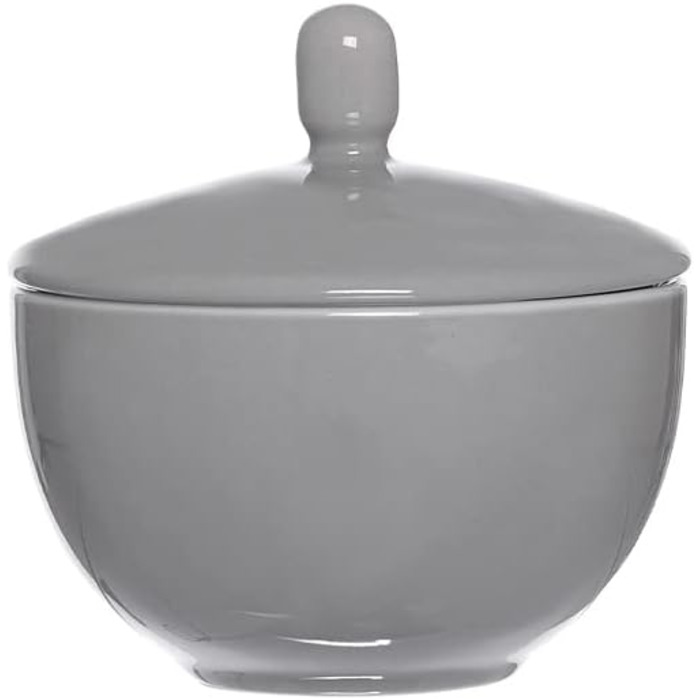 Ritzenhoff & Breker Milk & Sugar Set Doppio, Grey, Milk Jug/Pourer 170 ml, Sugar Bowl ø 9 cm, made of Porcelain, Dishwasher Safe