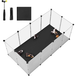 Клітка для дрібних тварин SONGMICS LPC012W01 з піддоном, біла, 143 x 73 x 46 см