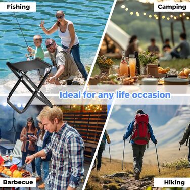 Складний стільчик Falthocker для відпочинку на природі: сад, пляж, кемпінг - легкий та компактний з сумкою для зберігання