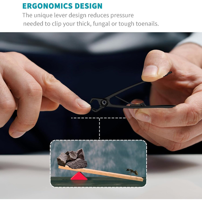 Набір для манікюру та педикюру SZQHT для товстих та врослих нігтів, чорний