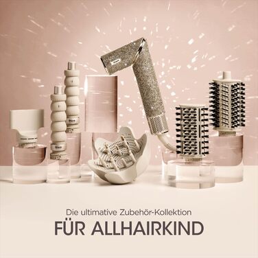 Фен-щітка Shark FlexStyle Sparkle Limited Edition Gold Diamond 5-в-1 з набором насадок (локон, щітка-гребінець, овальна, концентр., дифузор), HD446JSEU