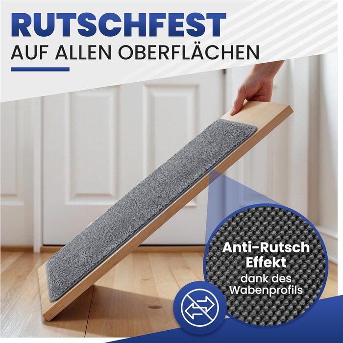 Килимок Mibao SoftStep Luxus 60x90 см - грязезахисний, антиковзкий, вологопоглинаючий килимок для дому (сірий)