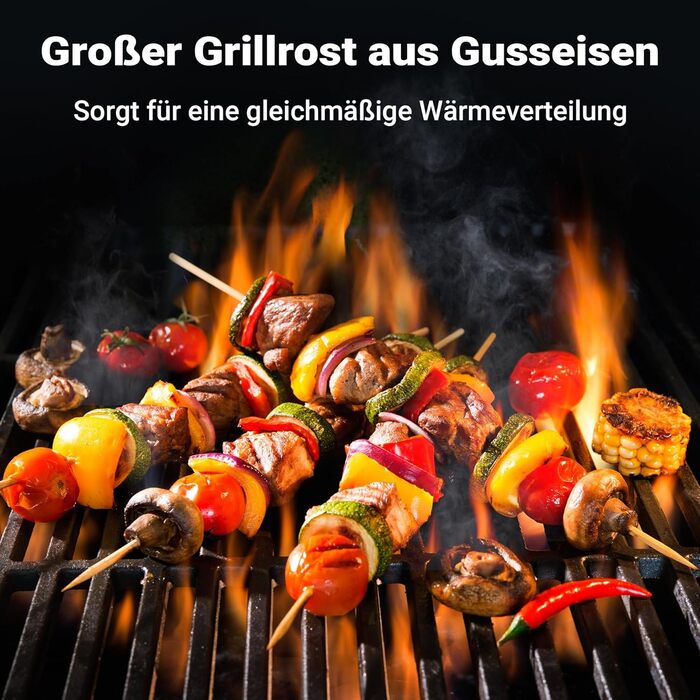 Чавунний гриль-решітка Gusseisen, Ø 45 см, для вугільних та круглих грилів, 55 x 26.5 x 0.9 см