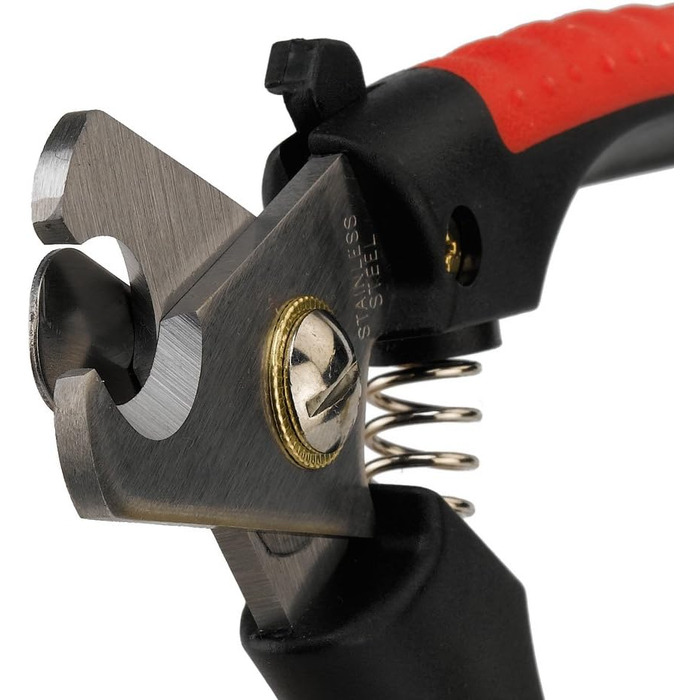 Ножиці для обрізання кігтів собак Ferplast з обмежувачем та запобіжним замком, зручна та безпечна доглядова інструмент, неслизька ручка, розмір M