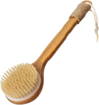 Bath and body brushes for women, boar bristles, long handle, bath brushes, shower brushes, back scrubbers for men