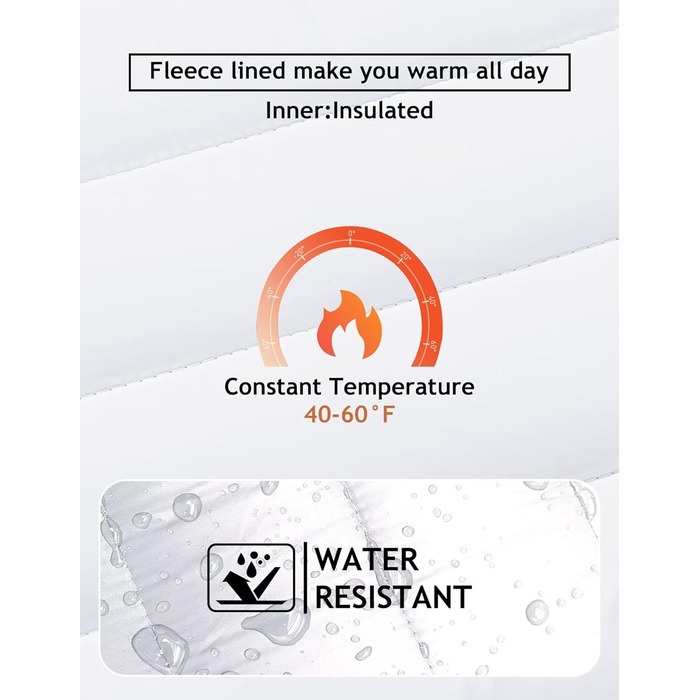 oFiz Steppweste Daen Leicht Weste Daunenweste Daen Ärellos: Легка степкова жилетка oFiz для туризму та подорожей (білий, L)