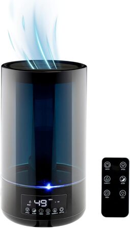 Зволожувач повітря Grundig HD-1903A – ультразвуковий, 4.3 л, з таймером, нічником та пультом дистанційного керування, чорний