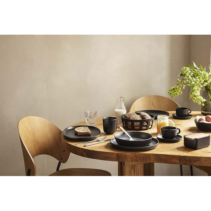 EVA SOLO | Nordic Kitchen Butterdose | Black with Oak Lid | For standard butter packages | Stylish and modern design | Danish design and functionality