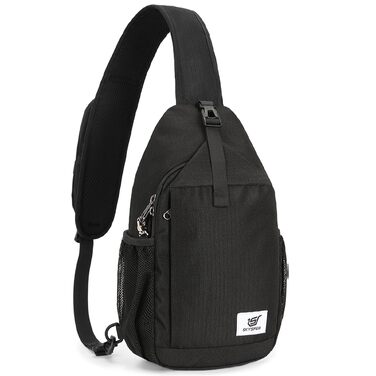 Сумка-слінг SKYSPER через плече унісекс, протикрадіжна нагрудна сумка Crossbody чорного кольору, розмір M