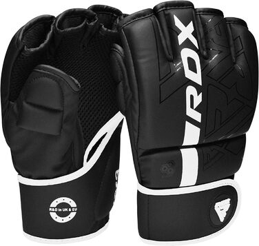 Боксерські рукавички RDX Profi MMA: шкіряні, для тренувань, спарингу, кікбоксингу, муай-тай, чорні, чоловічі, розмір XL