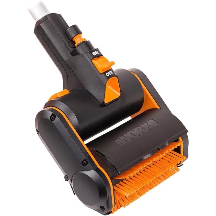WORX WG441E.9 20V Cordless Multi-Brush - multifunctional surface brush for cleaning stone & wood surfaces & weed removal - integrated water connection - PowerShare compatible - without battery & charger (stiff brush for stone/concrete surfaces)