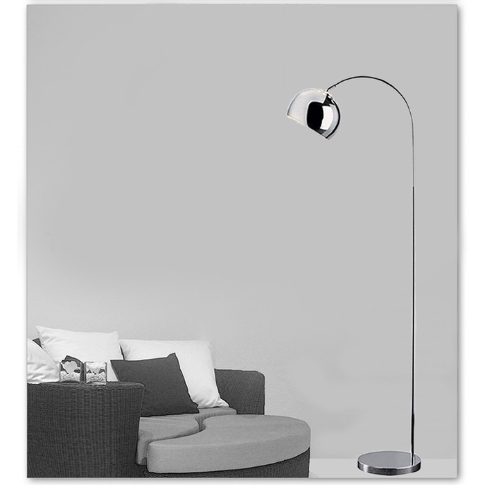 Підлогова лампа Krislamp Aura E27 40 Вт, срібляста