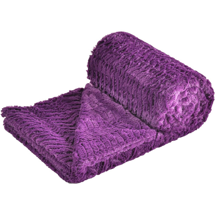 Плюшева ковдра з штучного хутра YUSOKI, 127 x 152,4 см, м'яка, тепла, для ліжка, крісла, дивана, спальні (Блакитно-зелений)