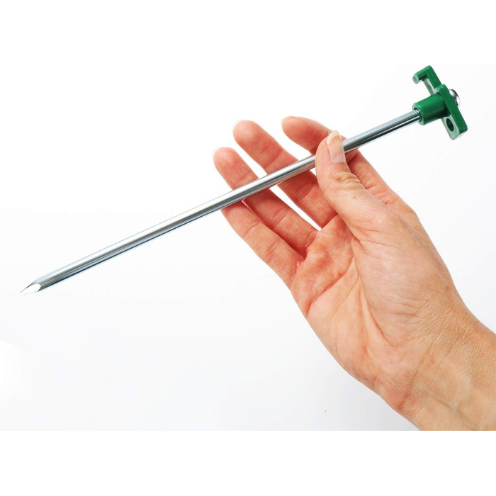 com-four® 48x Tent Stakes from Steel 250mm x Ø 7mm - Long and robust ground stakes with plastic holder - Rock bottom stake for camping and outdoor - ideal for normal and hard ground