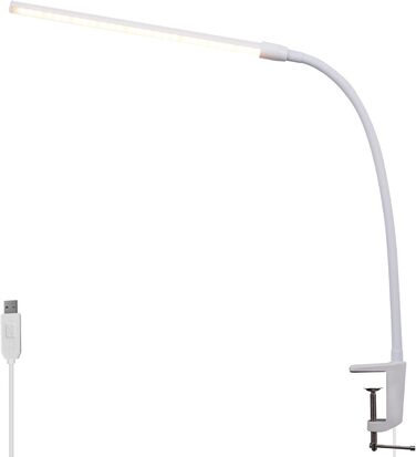 Лампа для столу Homefire LED з кріпленням, регульована яскравість: чорна, 5 рівнів яскравості, 5W, гнучка, для офісу, кабінету, захист очей, денне світло, USB