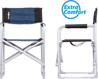 Крісло розкладне Brunner Regista Captain Azzurro/Nero (Чорний/Синій) - комфортне для кемпінгу та відпочинку